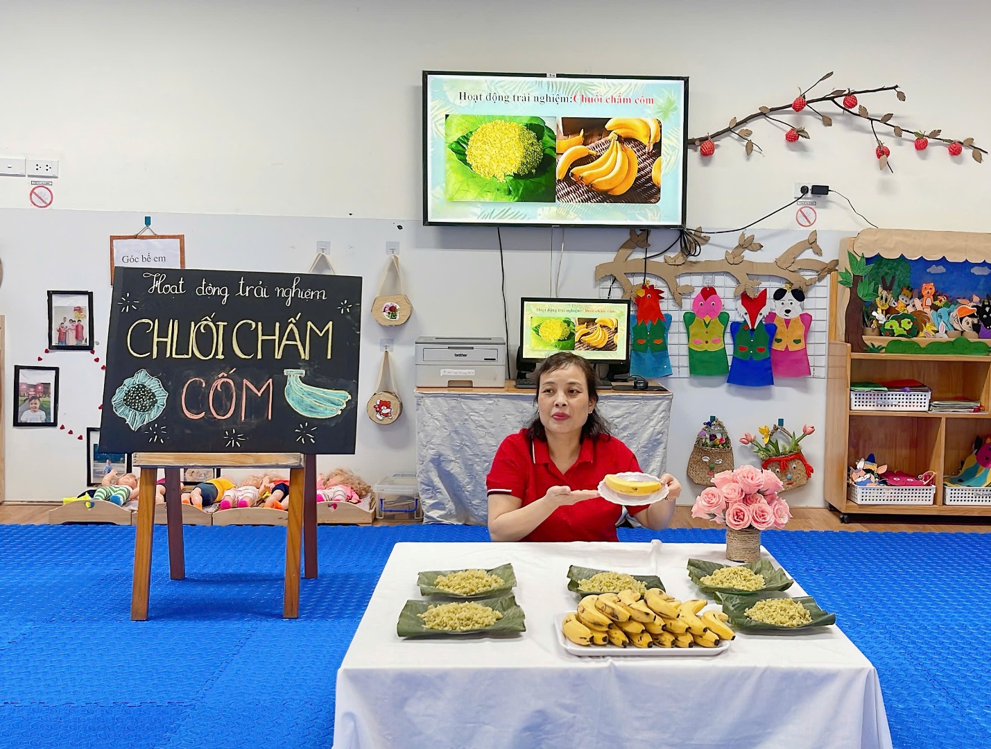 A person sitting at a table with food on it

Description automatically generated