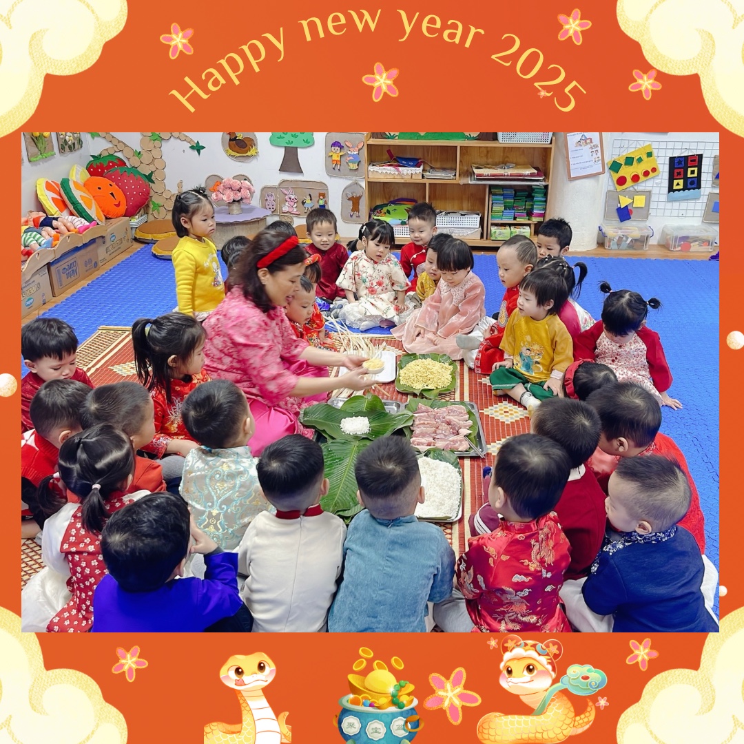 A group of children sitting around a table

Description automatically generated